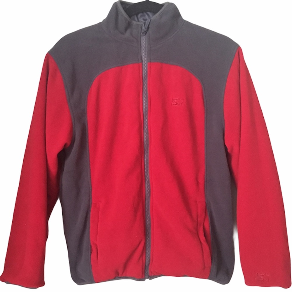 Starter Red and Grey Reversible Fleece/Windbreaker Kid Jacket